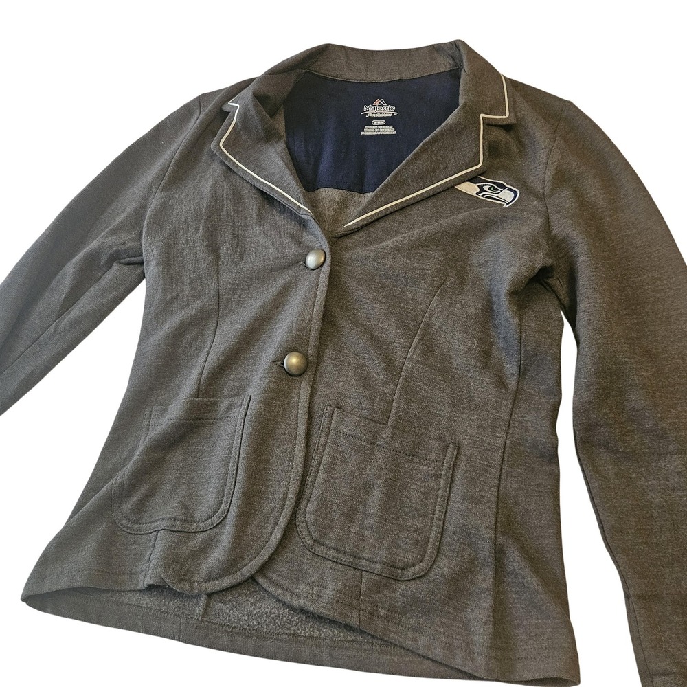 Seattle‎ Seahawks Jacket Womens Medium NFL Football Blazer Majestic Fanwear